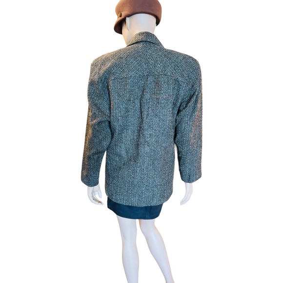 Vintage Dimitri Made in Italy Tweed Blazer  Size 6 Wool 2 Buttoned Closure - Picture 7 of 14